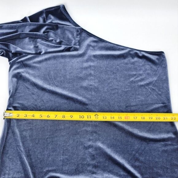 Old Navy Fitted One Shoulder Velvet Mini Dress Plus Size 3X Womens Navy Blue - Picture 7 of 8
